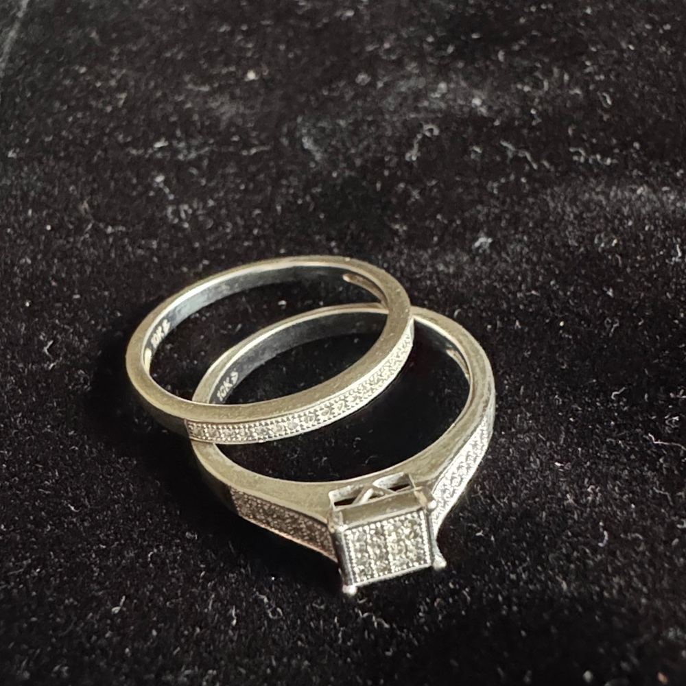 10K White Gold Simple Women's Wedding Band - Polished white‎ Gold